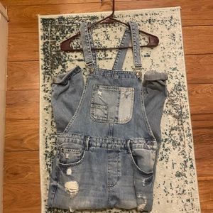 Killer patchwork destroyed skinny bibs